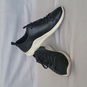 ECCO Black Leather Sneakers, Size 10-10.5 US